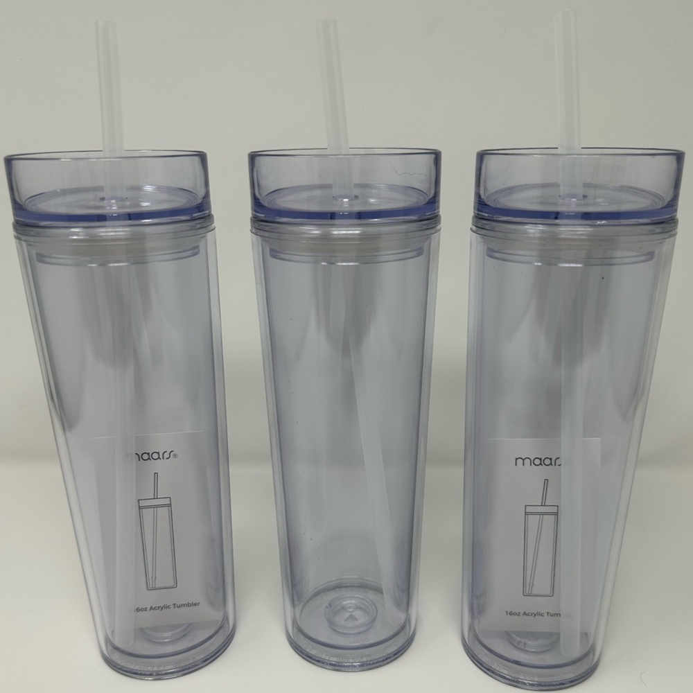 Clear Acrylic Tumblers - 16 oz.